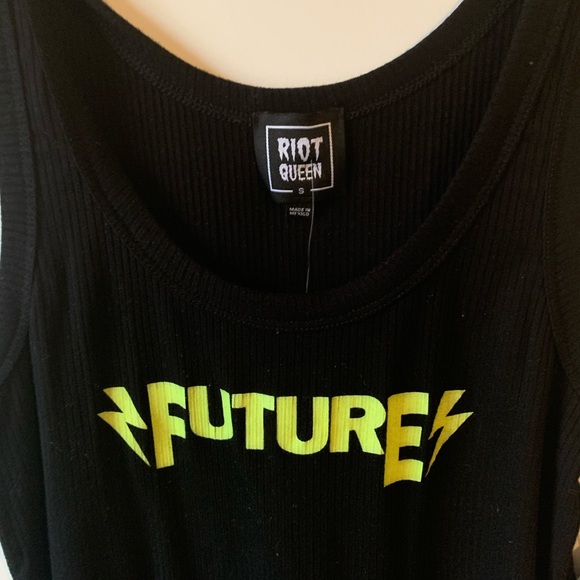 Black tank top “future” neon - Picture 2 of 4